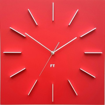 Dizajnové nástenné hodiny Future Time FT1010RD Square red 40cm Dizajnové nástenné hodiny Future Time FT1010RD Square red 40cm
